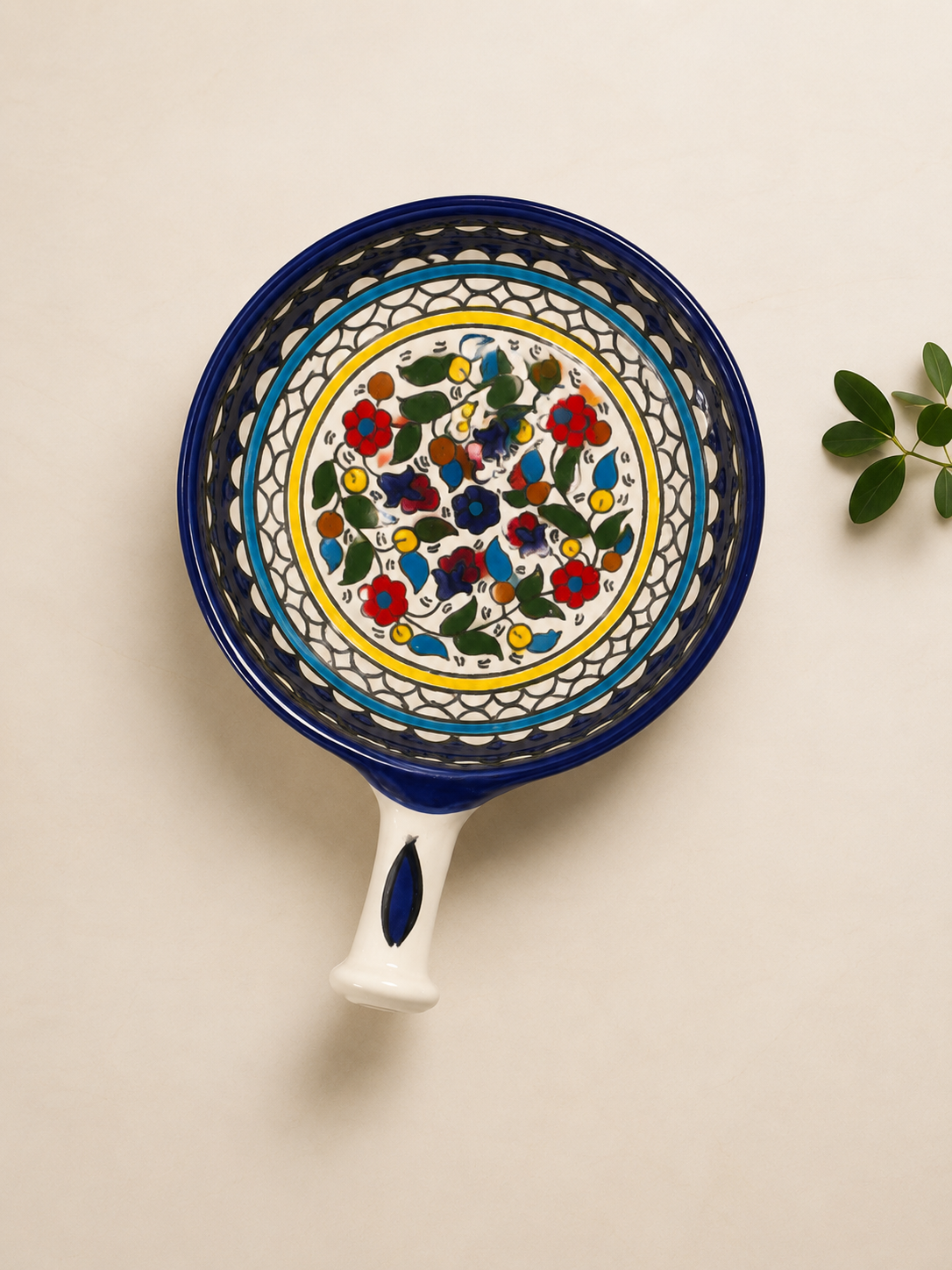 Handmade Ceramic Serving Pan  6 Inch Appetizer & Snack Dish  Floral & Various Designs