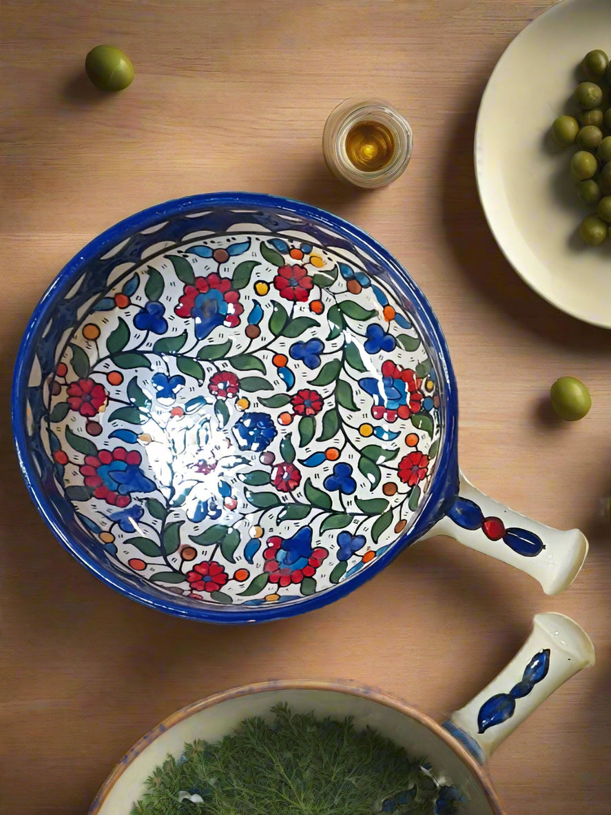 Blue Floral Serving Plate