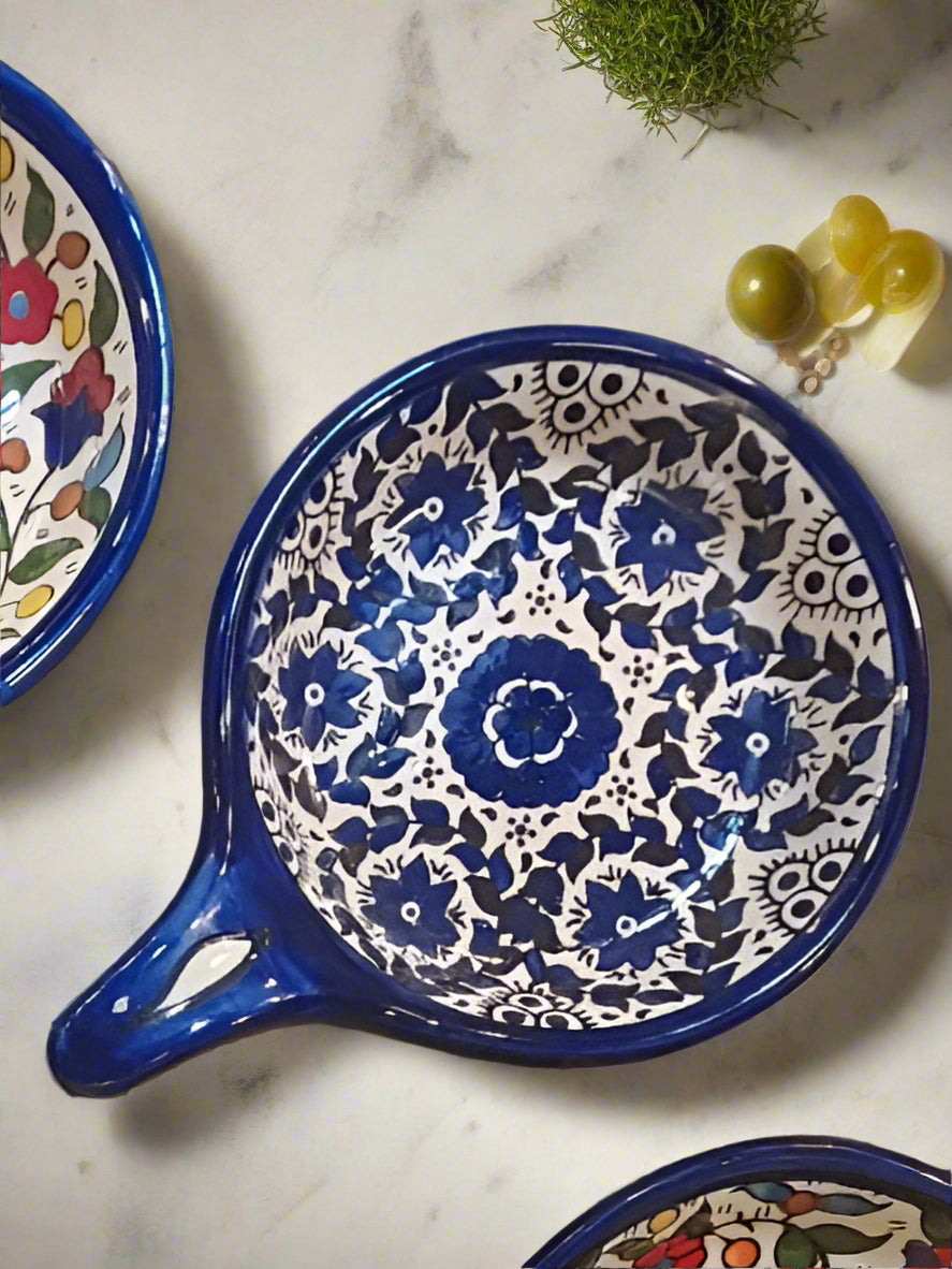 Blue Flower Ceramic Appetizer Plate