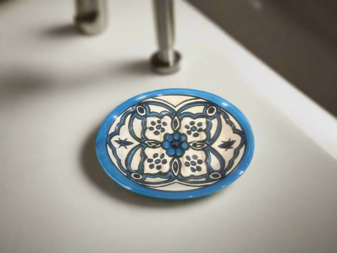 Handmade Soap Dish Ceramic Bathroom Accessories made in Palestine 