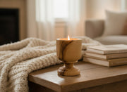 Handmade Olive wood candle Holder made in Palestine Perfect for Holiday Gift