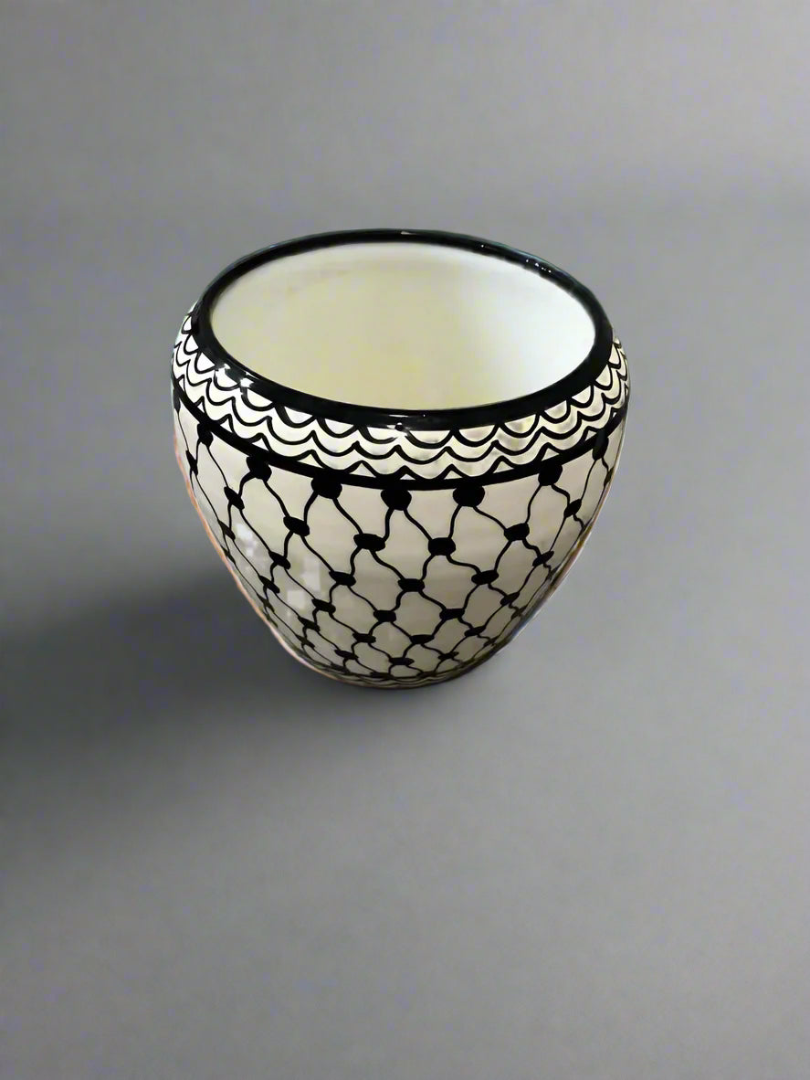 Ceramic Flower pot, handmade, palestinian