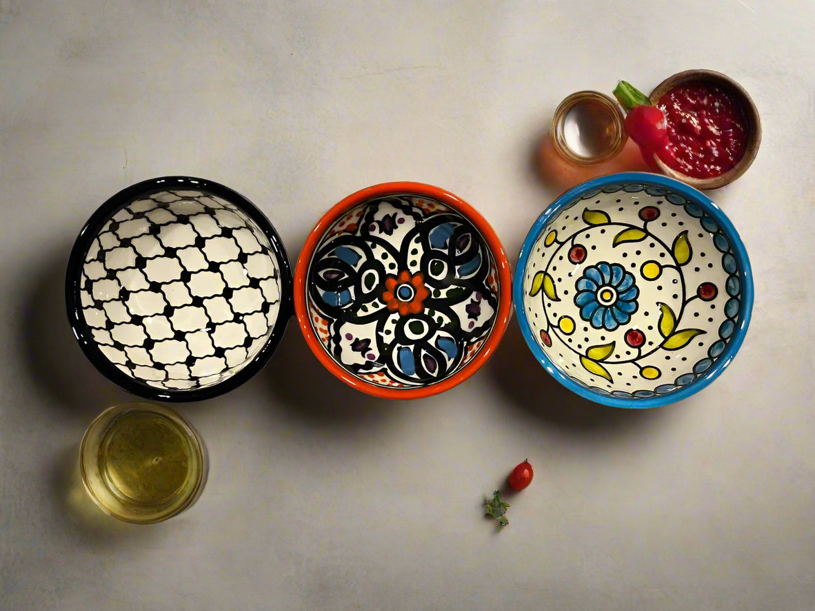 3 Ceramic Sauce Bowls