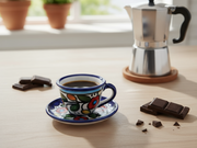 Coffee or espresso cup with saucer handmade in Palestine 