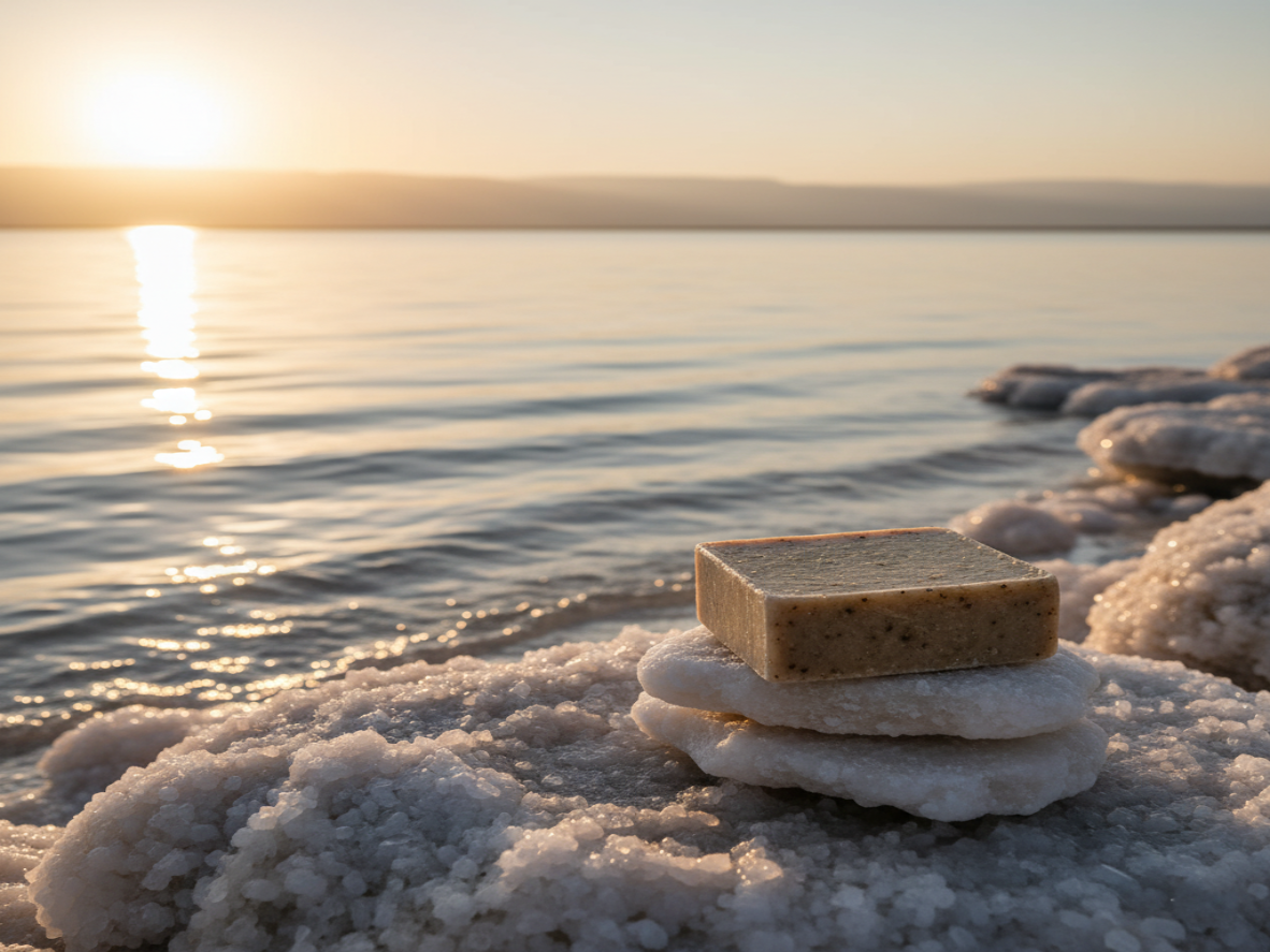 handmade Dead Sea mud soap from Livpure Naturals