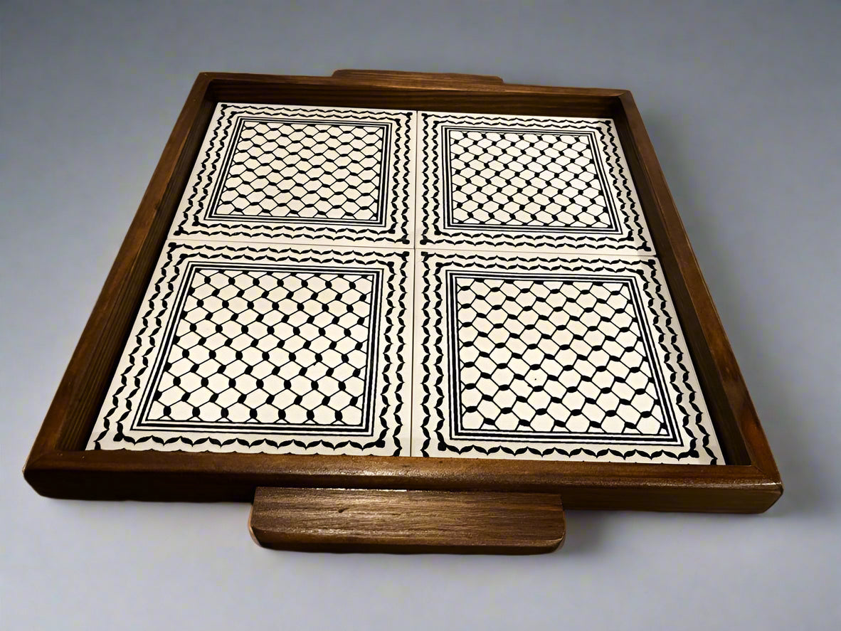 Serving Board (Tray) - Ceramic and Wood