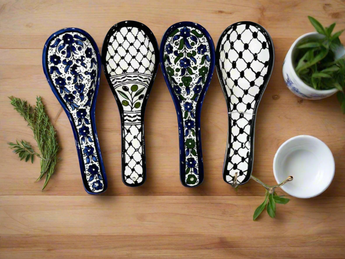 Serving spoon, ceramic