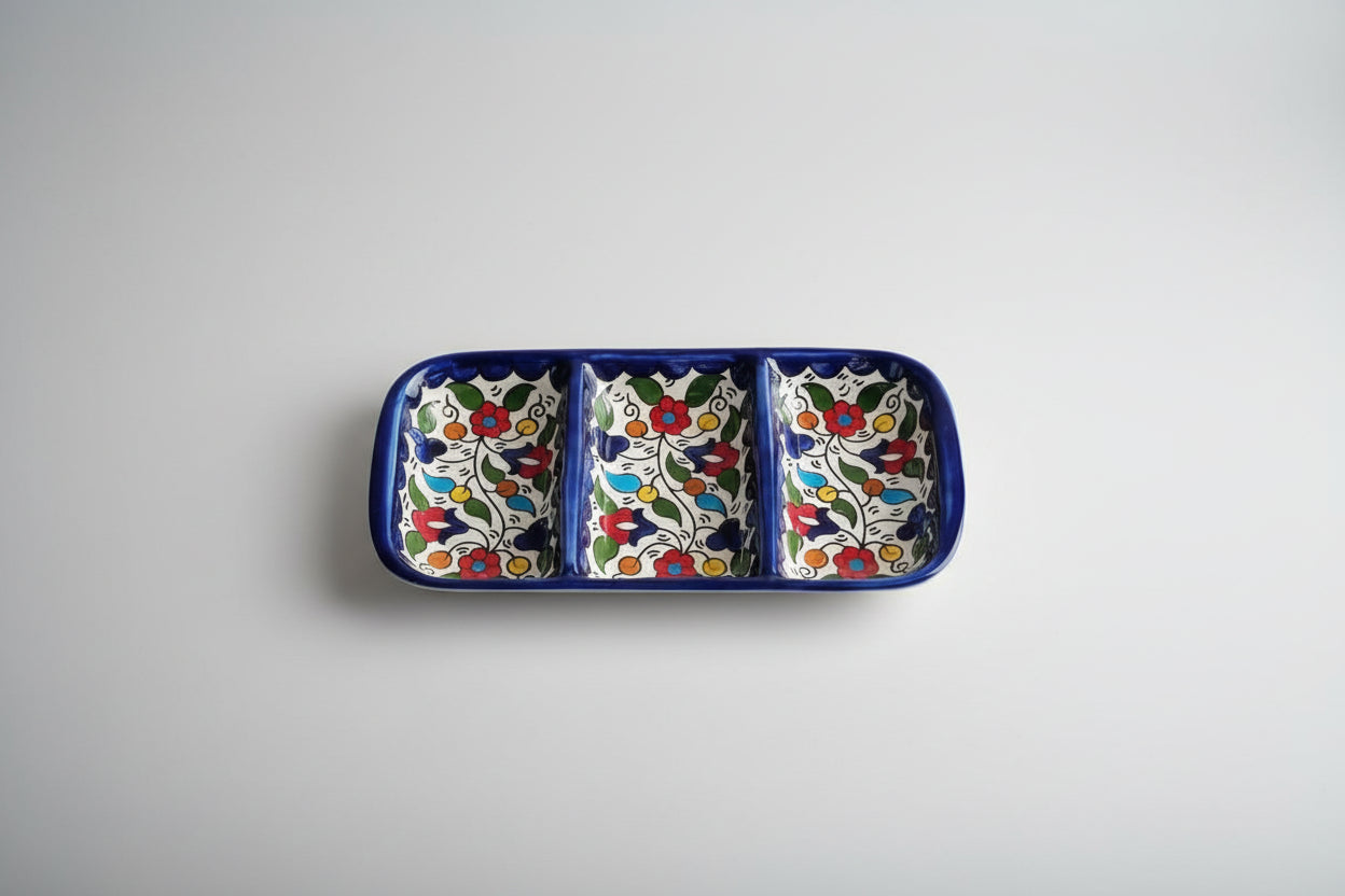 serving plate appetizer plate triple