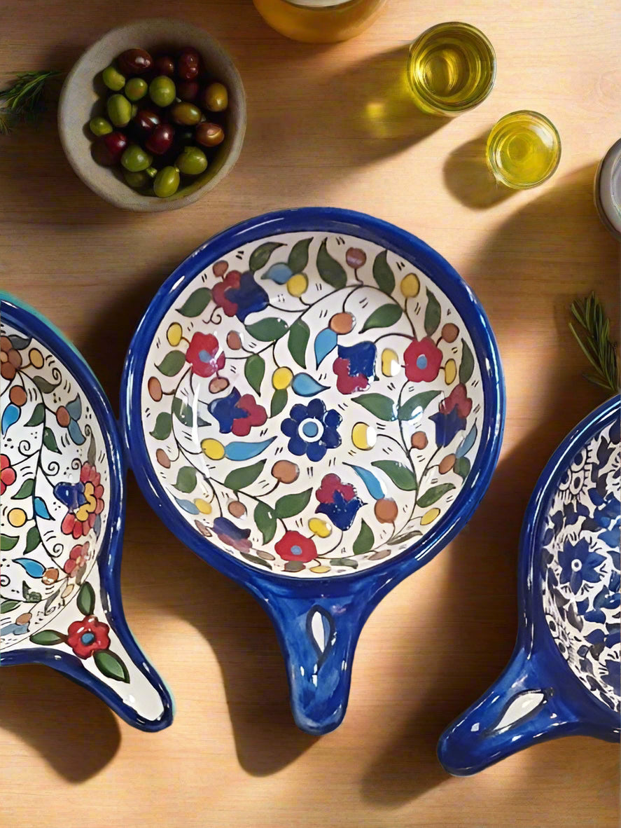 Garden Rose Vine Ceramic Appetizer Plate