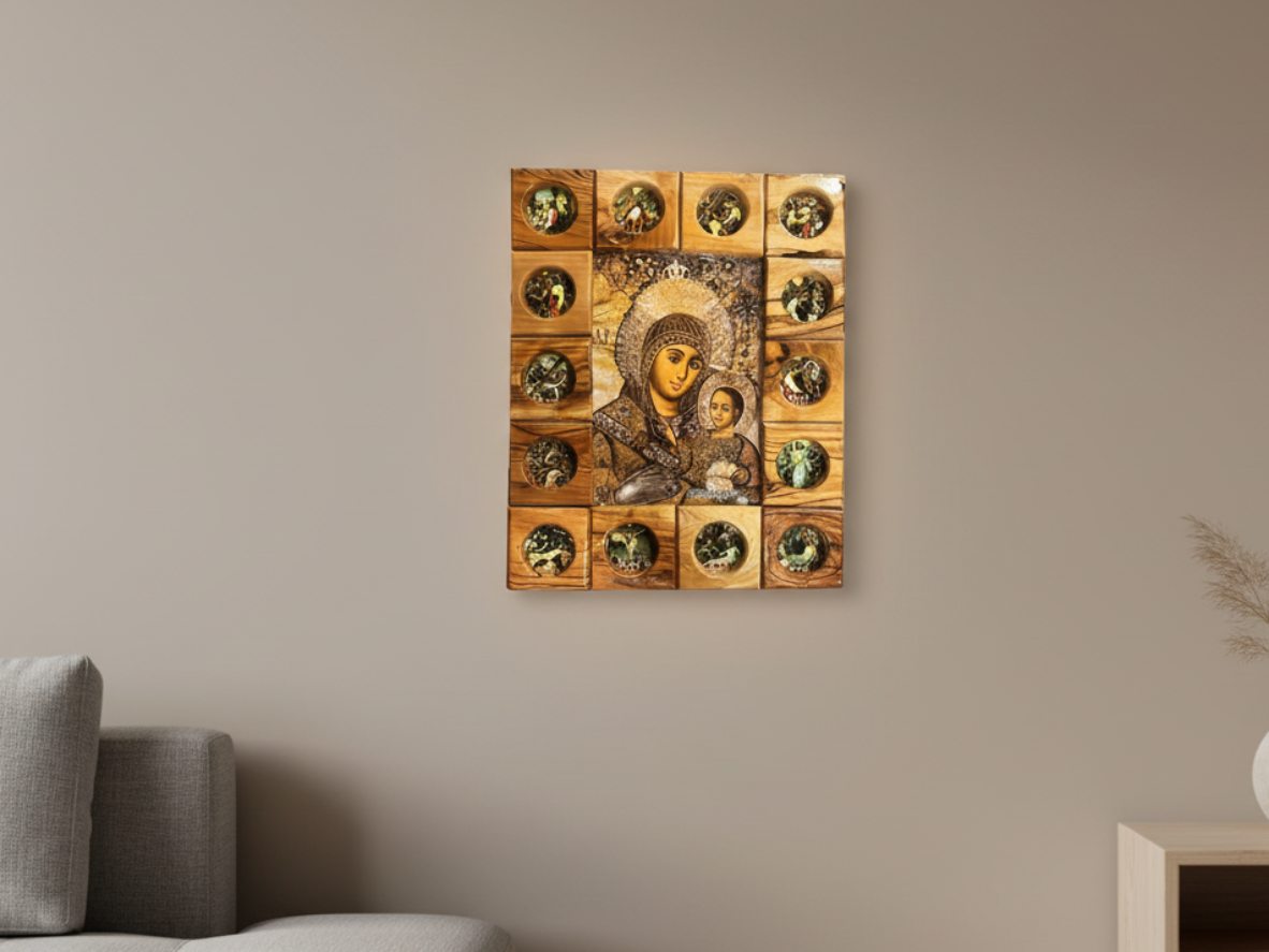 Handcrafted-olive-wood-icon-panel-from-Bethlehem