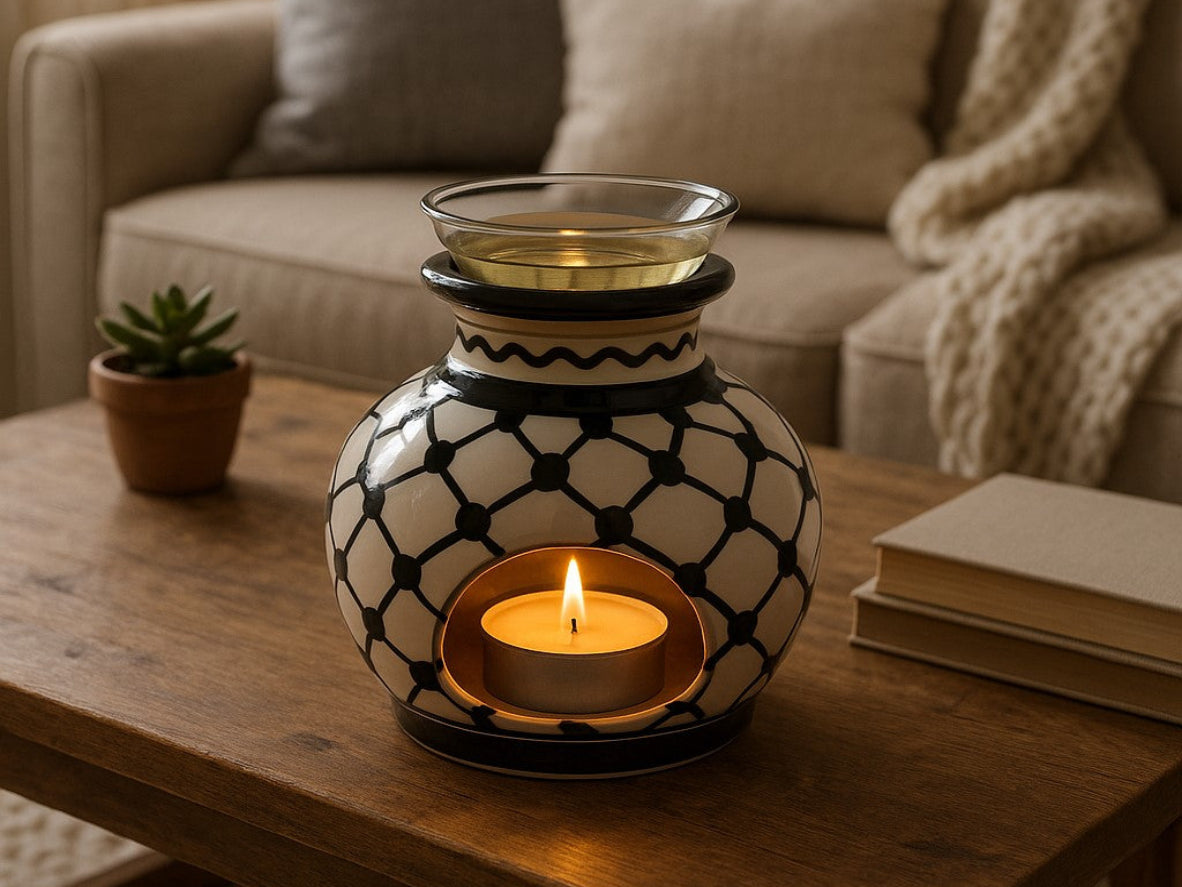 Handmade Ceramic Candle & Aromatic Oil Holder