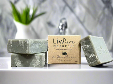 Activated Charcoal, Tea Tree and Eucalyptus Black Mountain Bar Soap