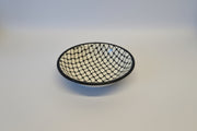 Handmade Hebron Large Ceramic Serving Bowl | Palestinian Pottery, Food-Safe, Kuffieyeh Design