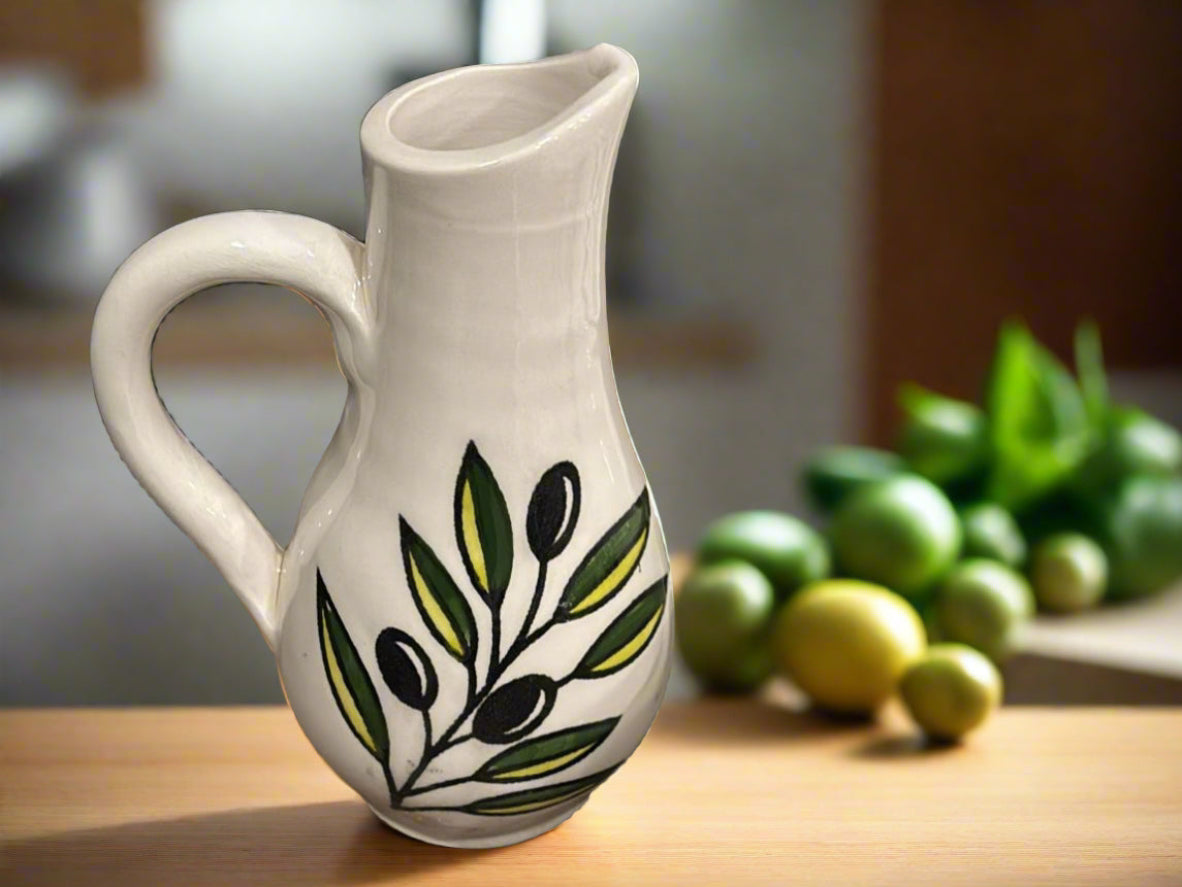 Handmade Oil and Vinegar Ceramic Pourer 