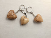 Olive-Wood-Love-Heart-Key-Ring-Gift-handmade