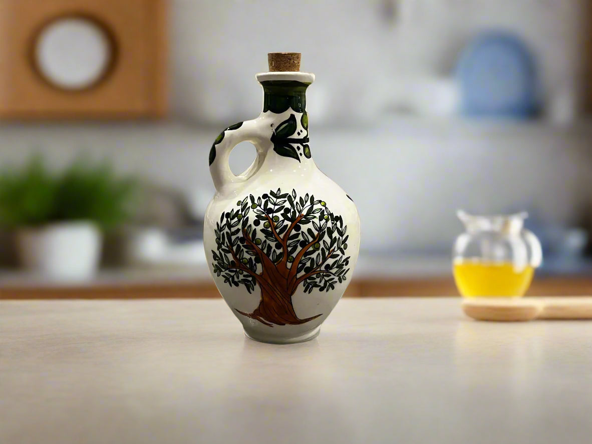 Olive Tree Green Olive  Decanter Palestinian 