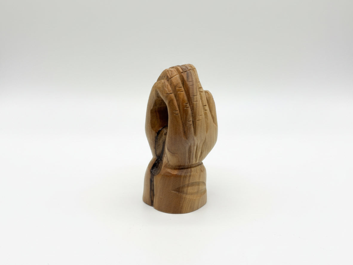 Olive Wood Praying Hands Statue