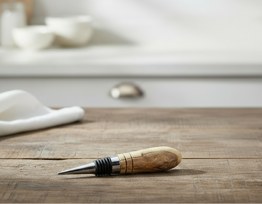 Olive Wood bottle closer