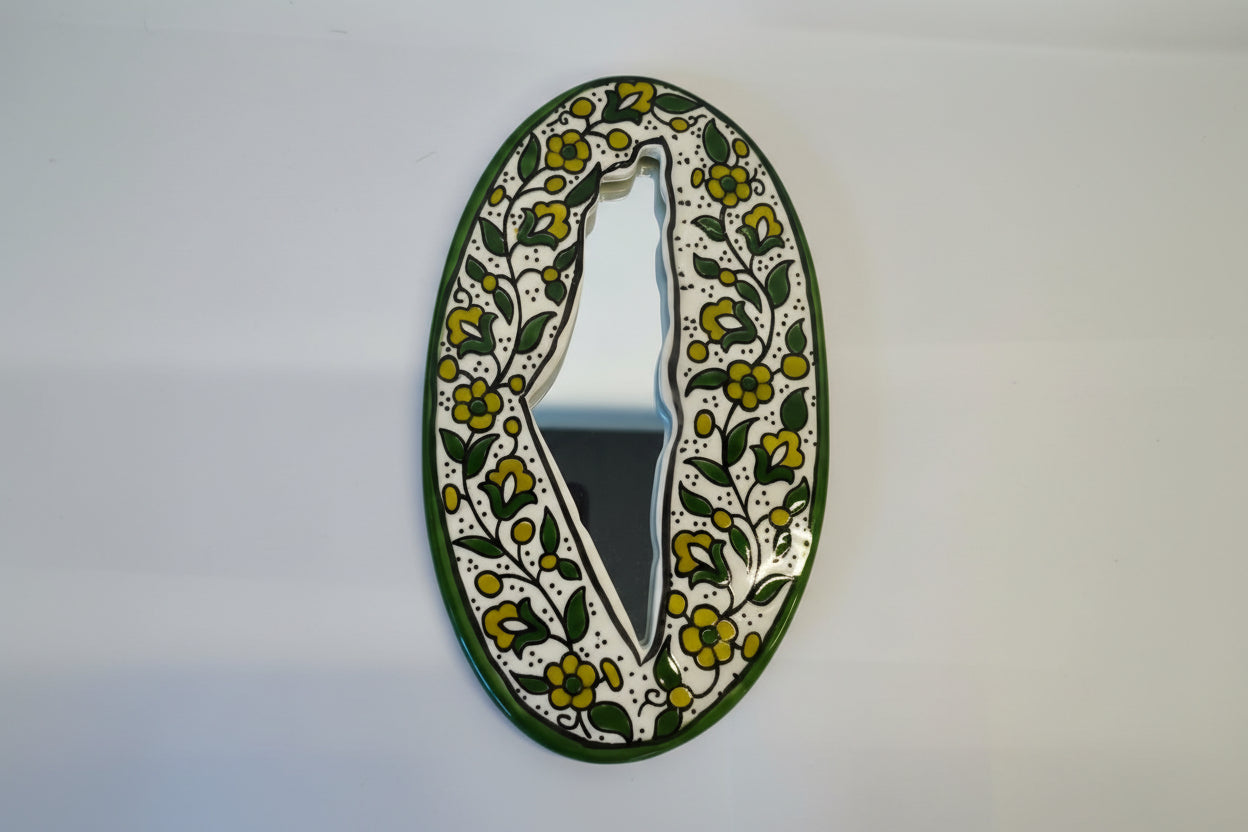 Decorative ceramic with floral patterns on a white background