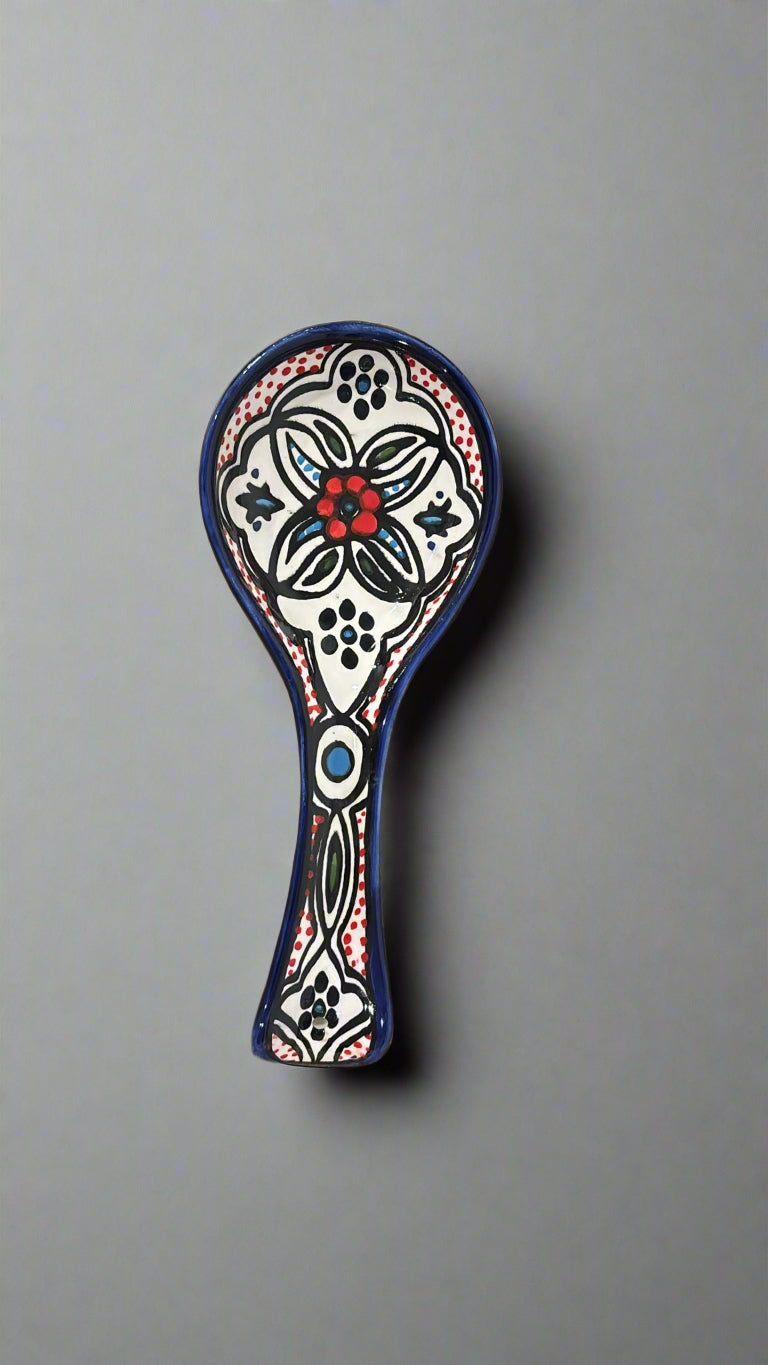 Red Flower Royal Blue Medium Spoom