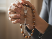 Handcrafted Olive Wood Rosary from Bethlehem – Holy Land Christian Prayer Beads