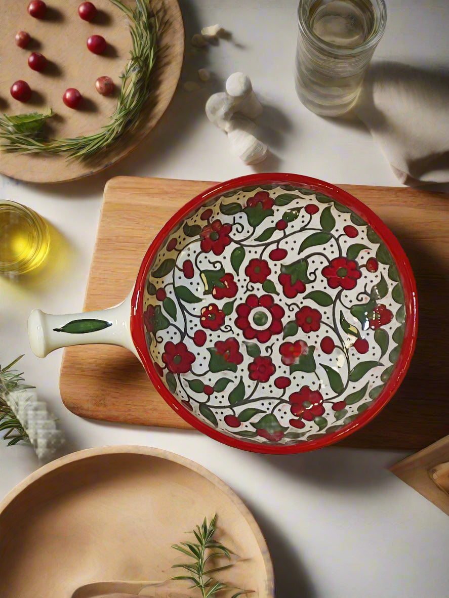 Royal Red Ceramic Serving Plate 