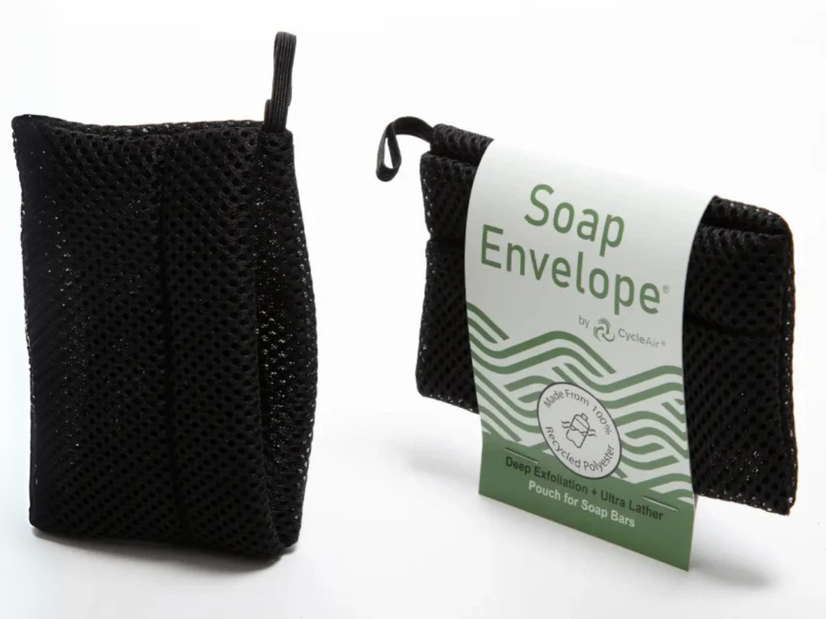 Reusable Soap Envelope & Loufa – Eco-Friendly Exfoliating Soap Saver | Fits ALL Bar Soaps | 100% Recycled Material