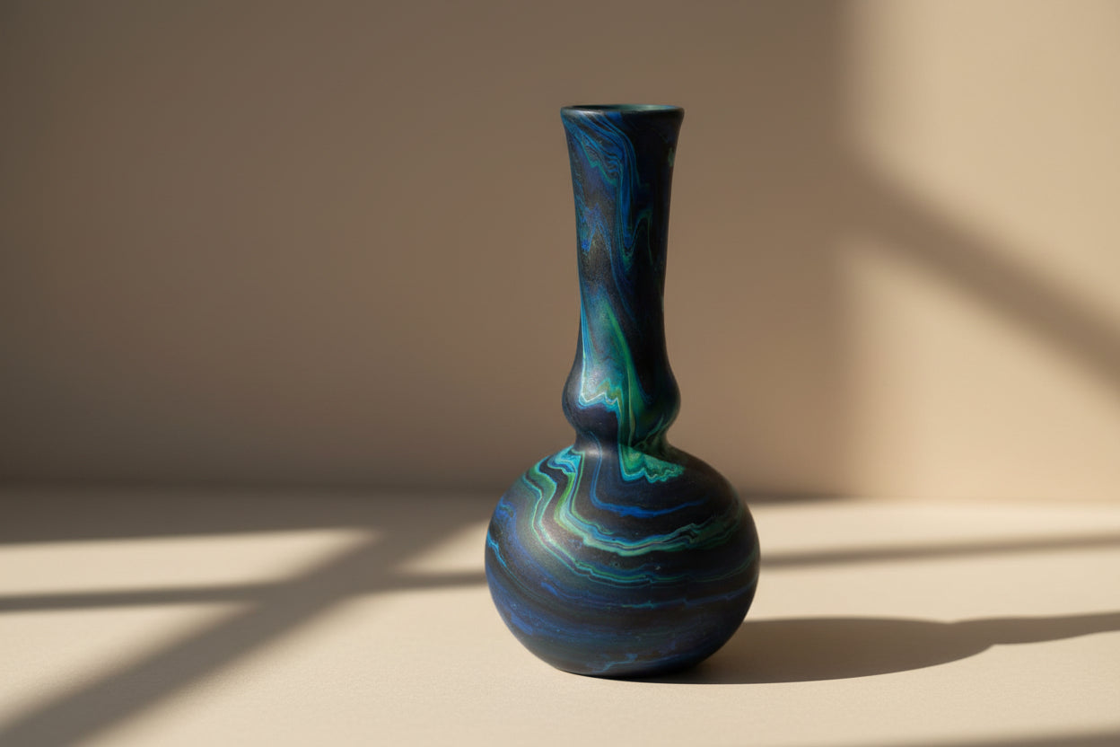 handmade glass vase from Hebron Palestine