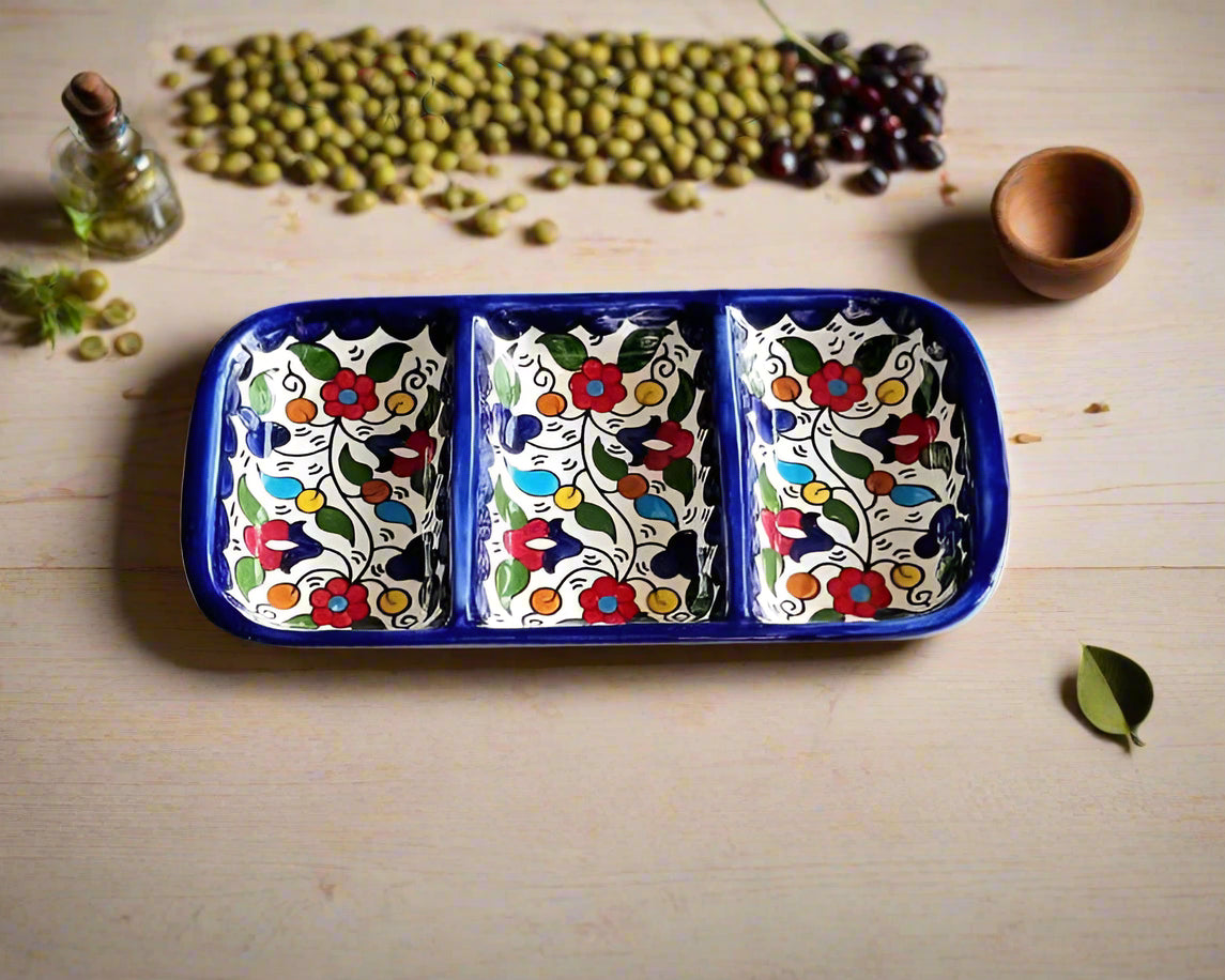 serving plate appetizer plate triple