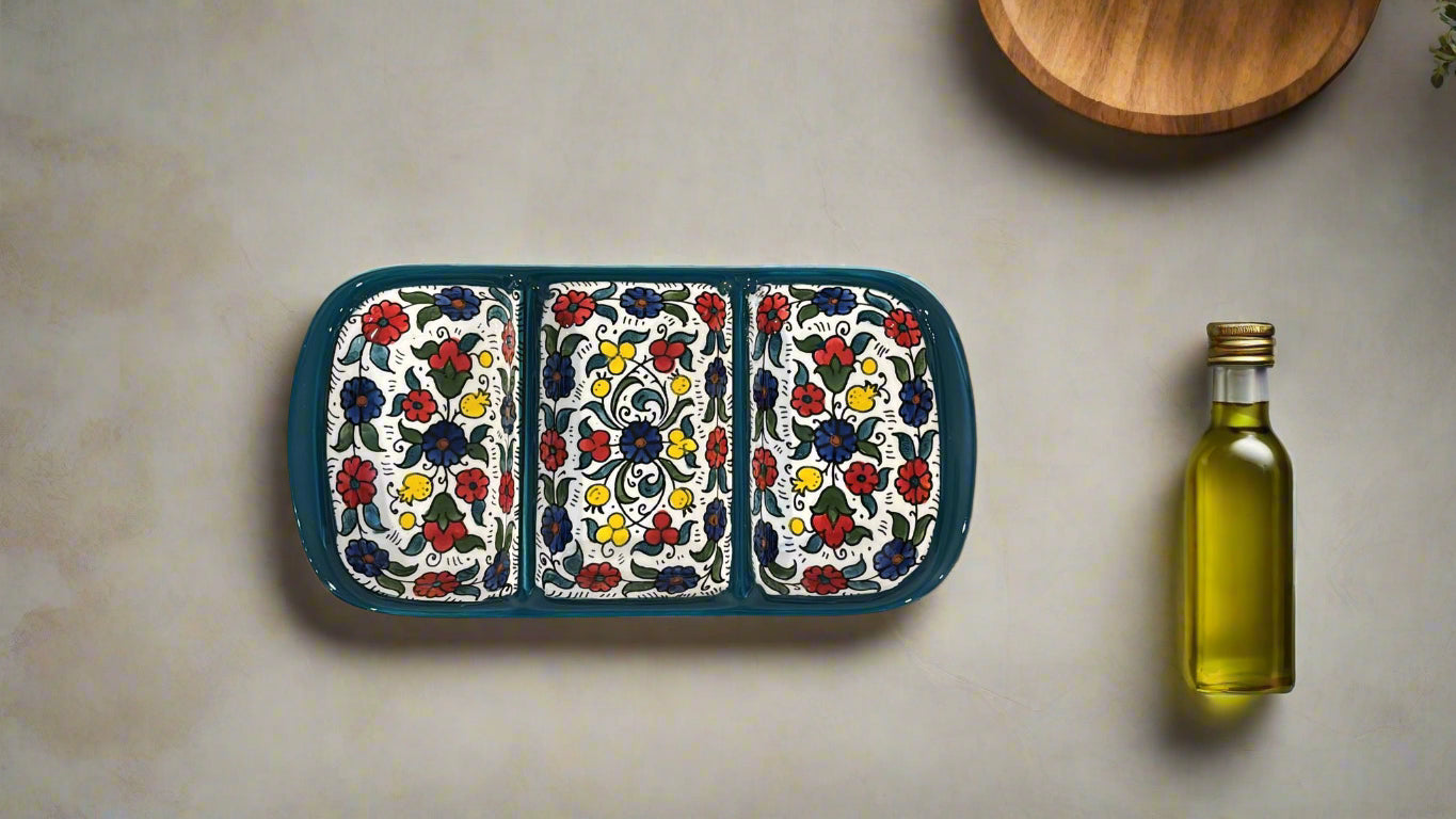 Triple Appetizer Plate | Various Patterns