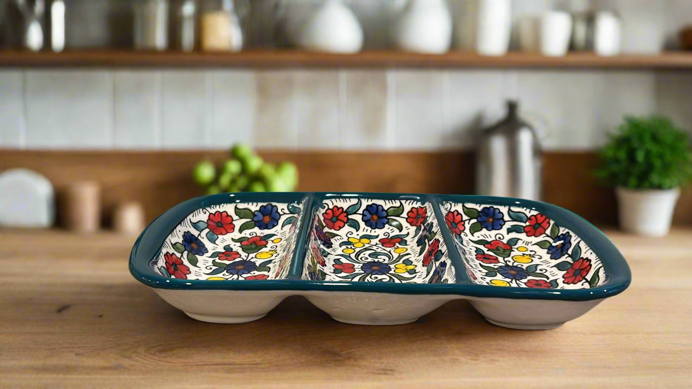 Triple Appetizer Plate | Various Patterns