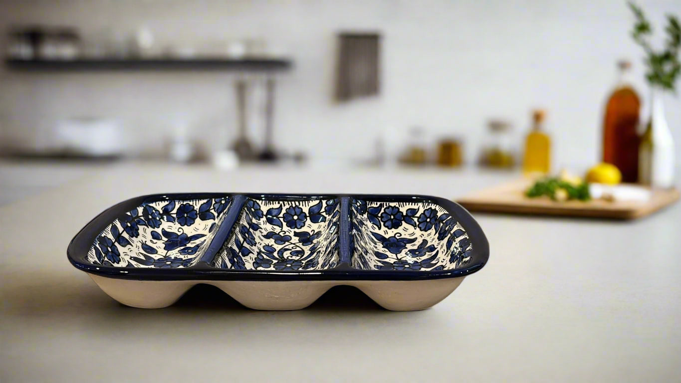 Triple Appetizer Plate | Various Patterns