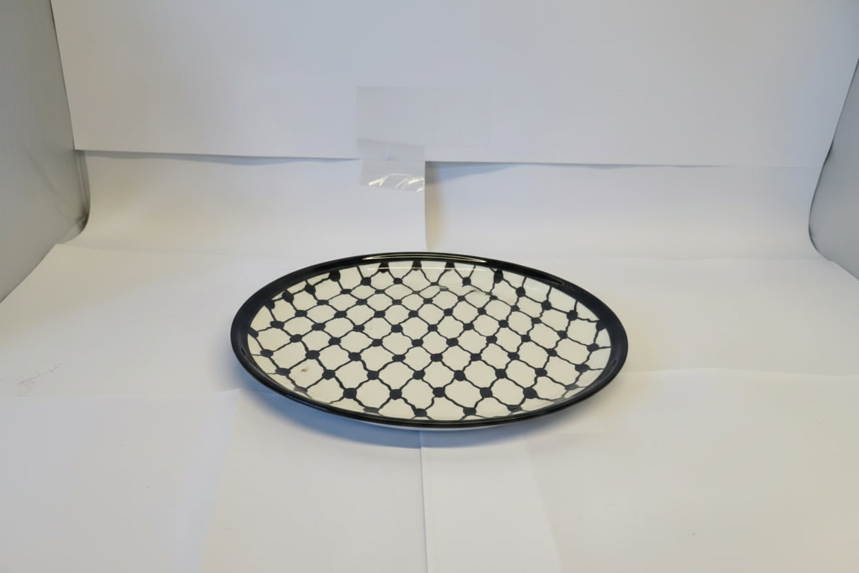 Handcrafted 10 Inch Diameter Ceramic Plate – Kuffieyeh Design