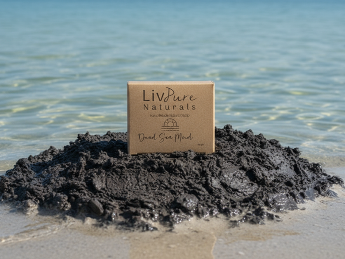 handmade Dead Sea mud soap from Livpure Naturals