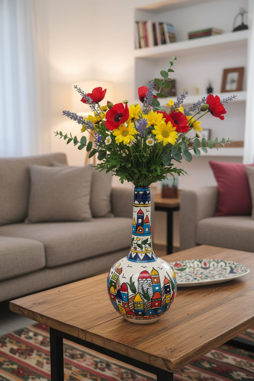 Handmade Ceramic Vase from Palestine