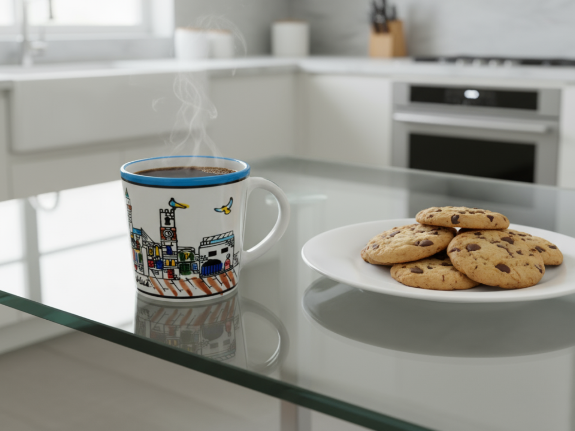 Coffee or tea mug hand made in Palestine 